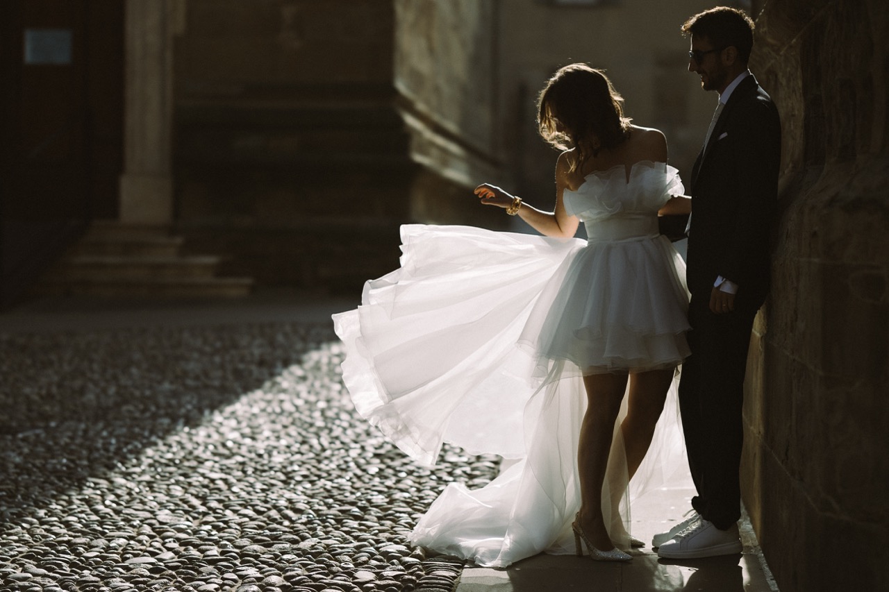 sposi città alta bergamo tramonto